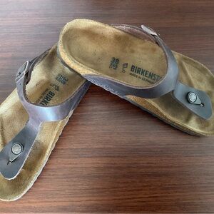 Birkenstock Dark Brown Leather Thong Sandals